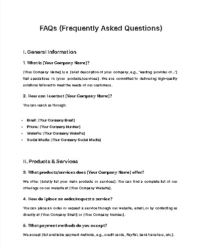 FAQs Generator