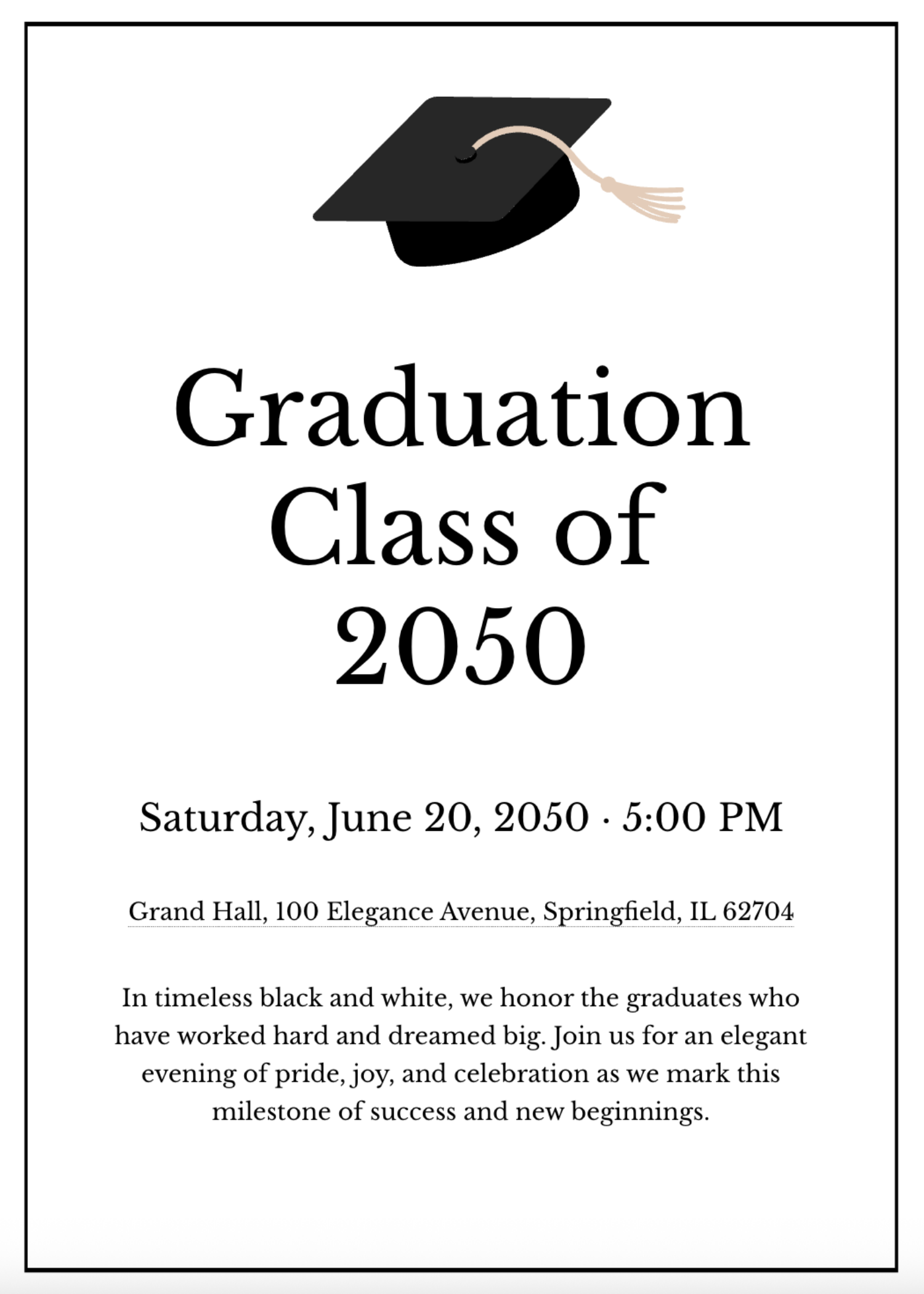 Graduation Invitation Generator