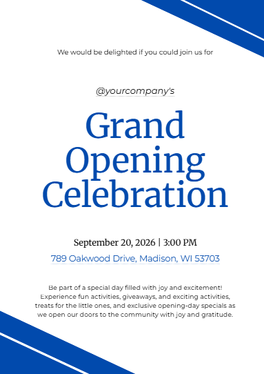 Grand Opening Invitation Generator