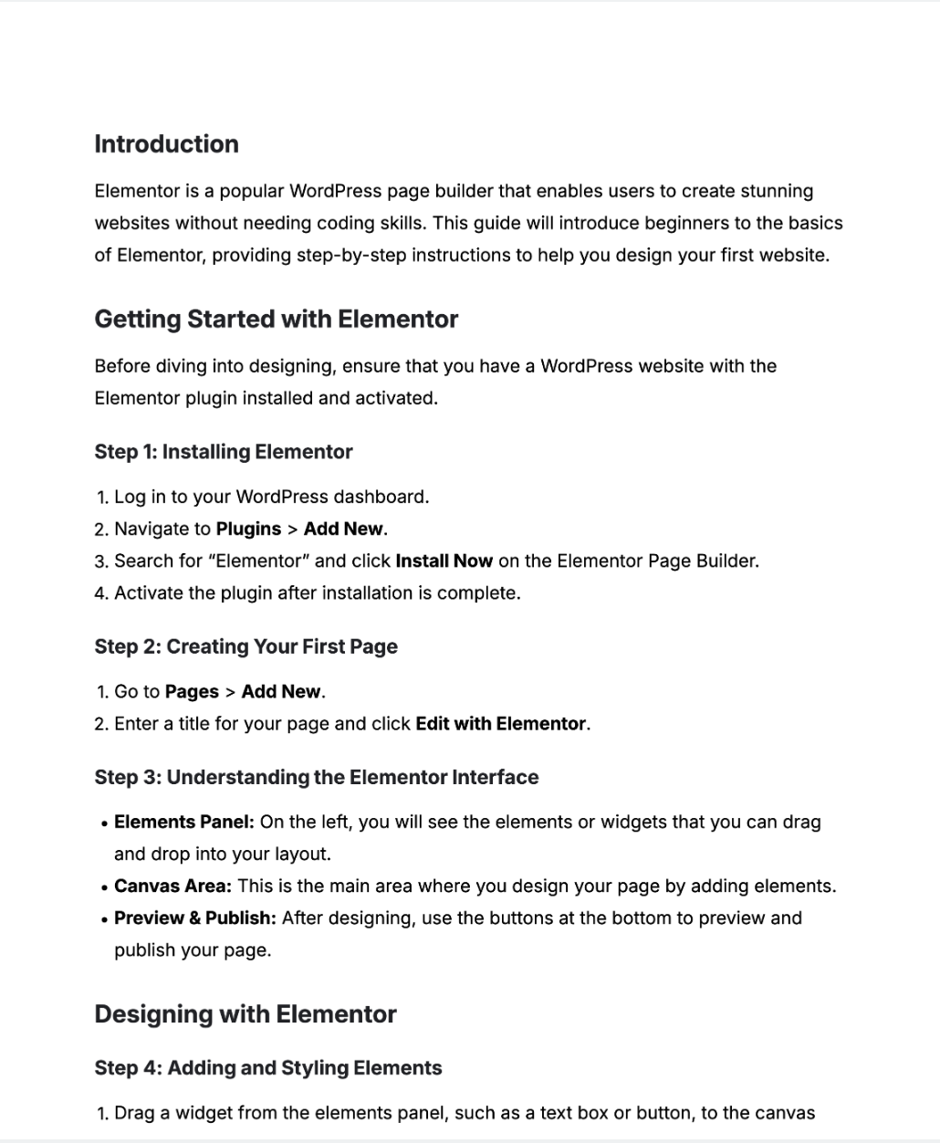 Guide Generator