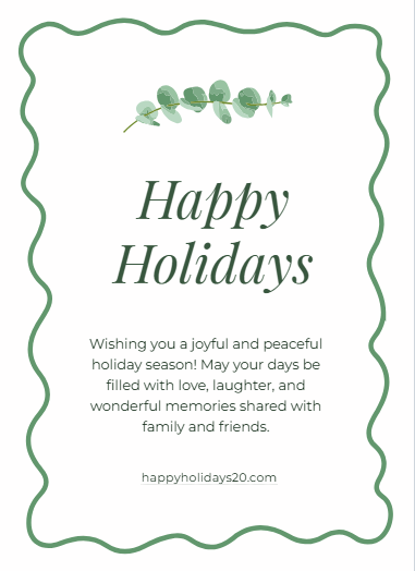 Happy Holidays Wishes Generator