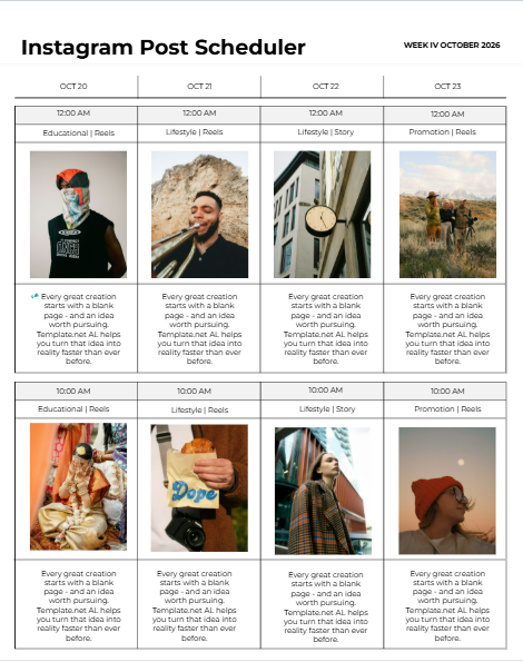 Instagram Post Scheduler Generator