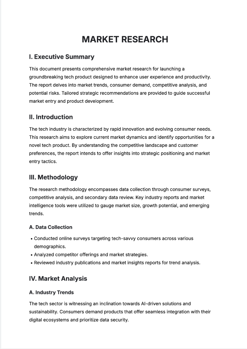Market Research Generator