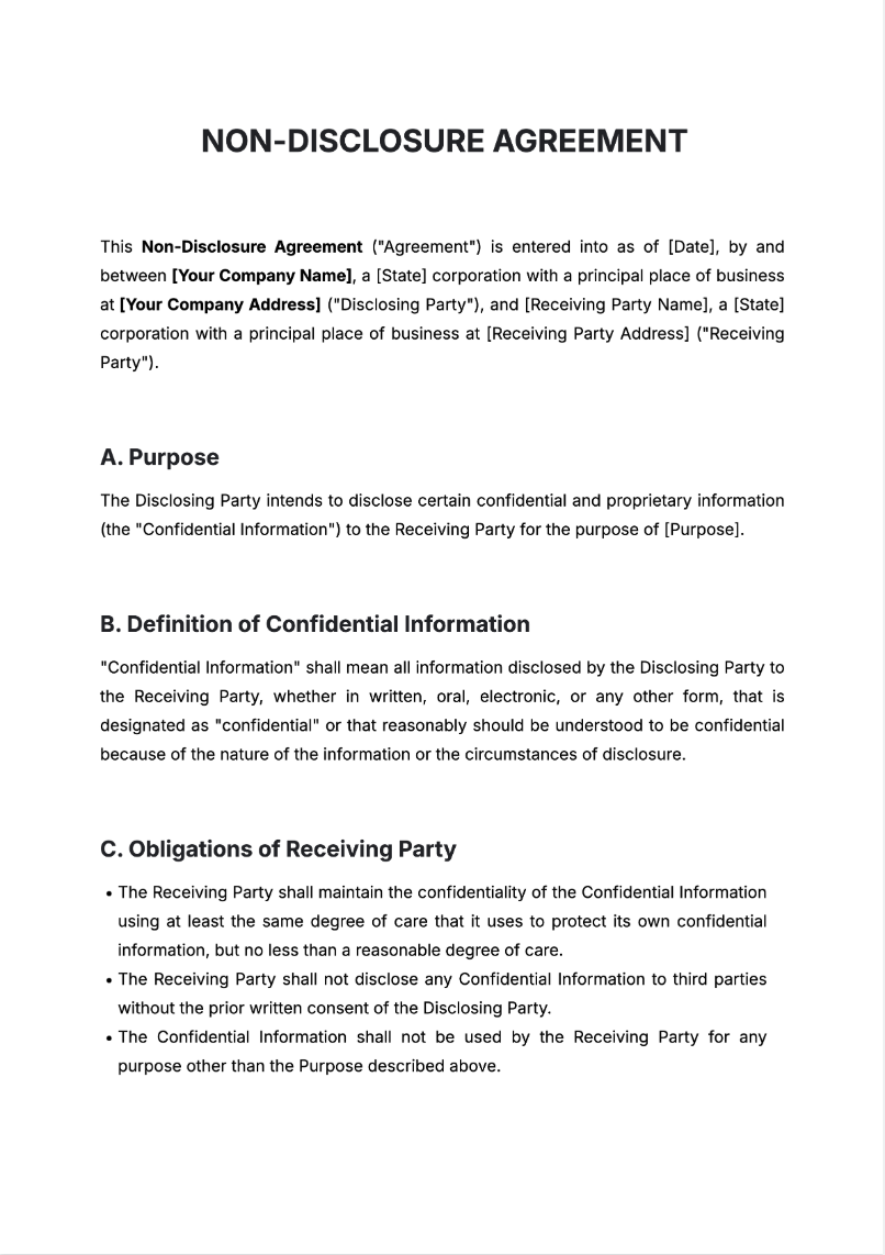 Non-Disclosure Agreement Generator