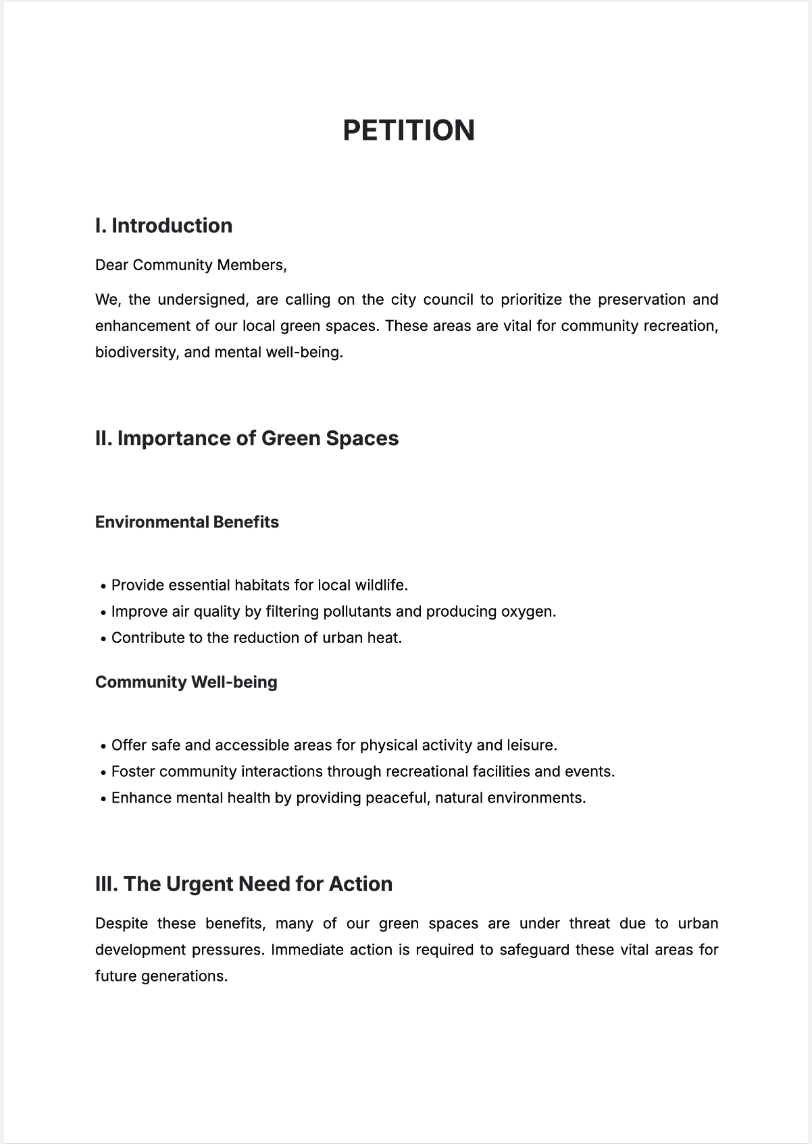 Petition Generator