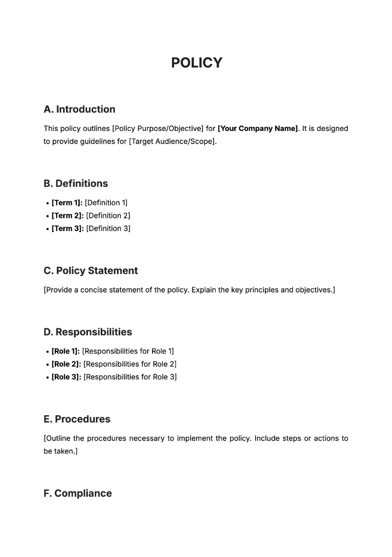 Policy Generator