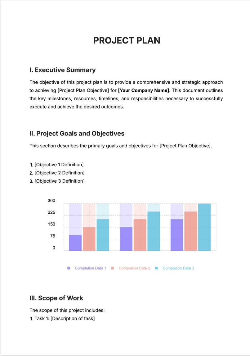 Project Plan Generator
