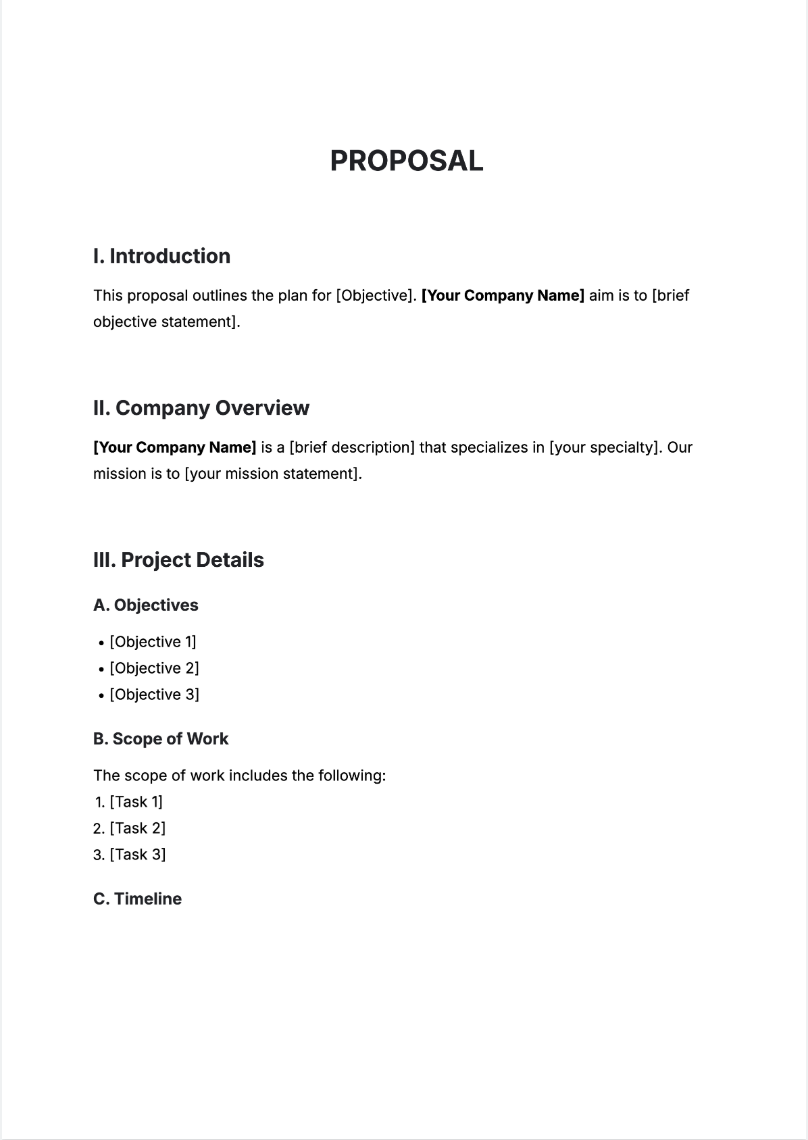 Free AI Proposal Generator, Free Proposal Maker Online Tool