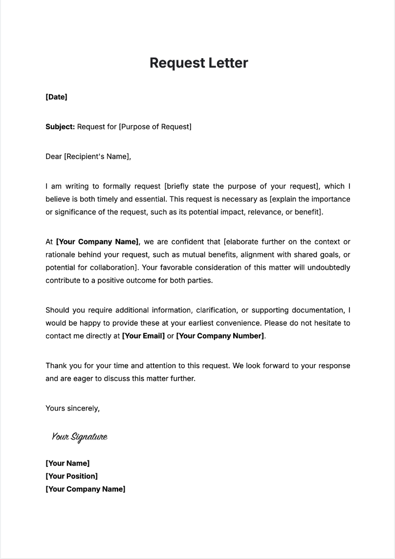 Free AI Request Letter Generator Free Request Letter Maker Online