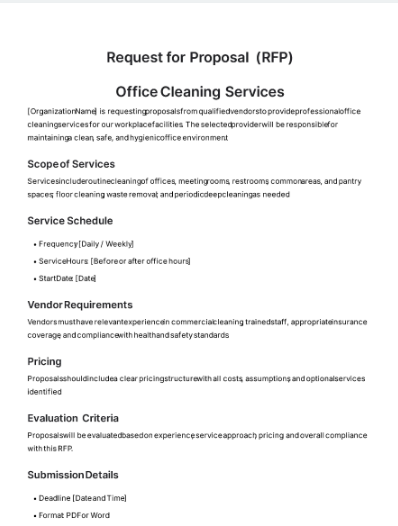 Request for Proposal (RFP) Generator