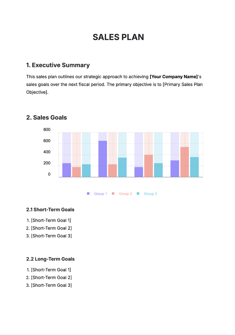 Sales Plan Generator