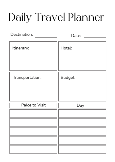 Travel Planner Generator