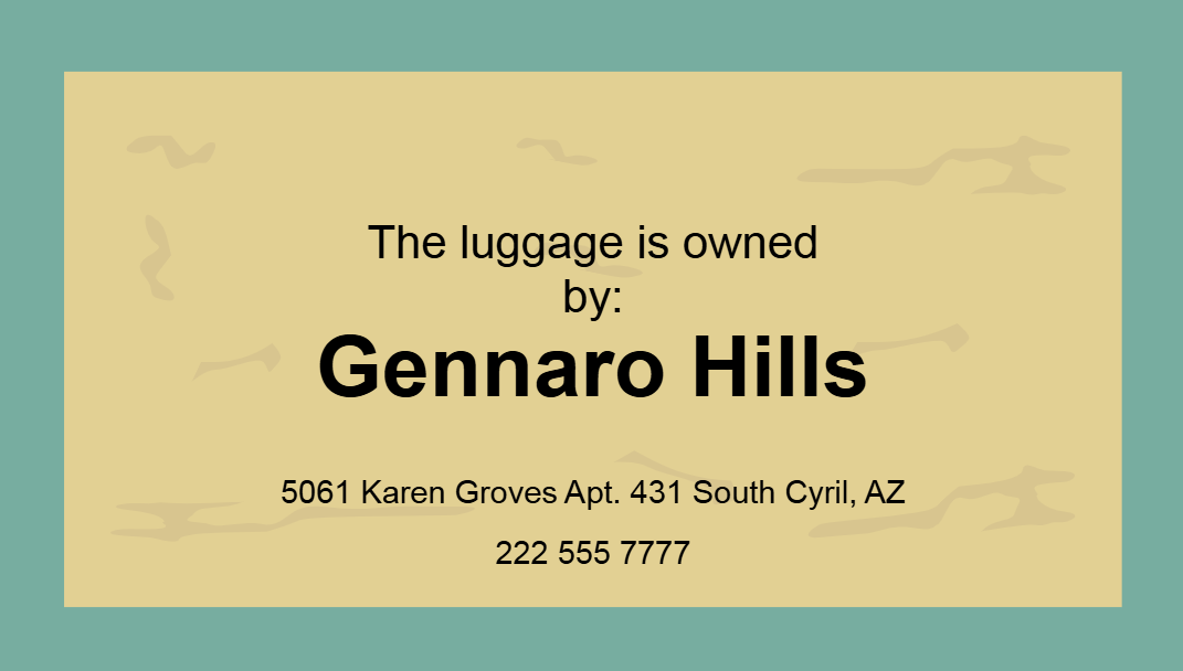 Luggage Tag