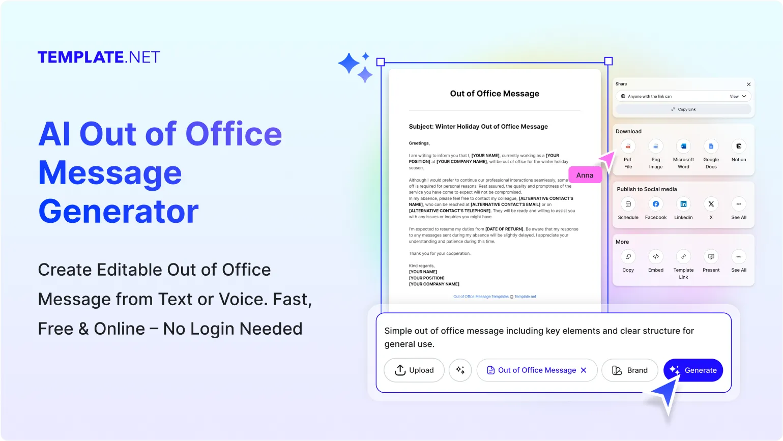 Free AI Out of Office Message Generator, Free OOO Message Maker Online