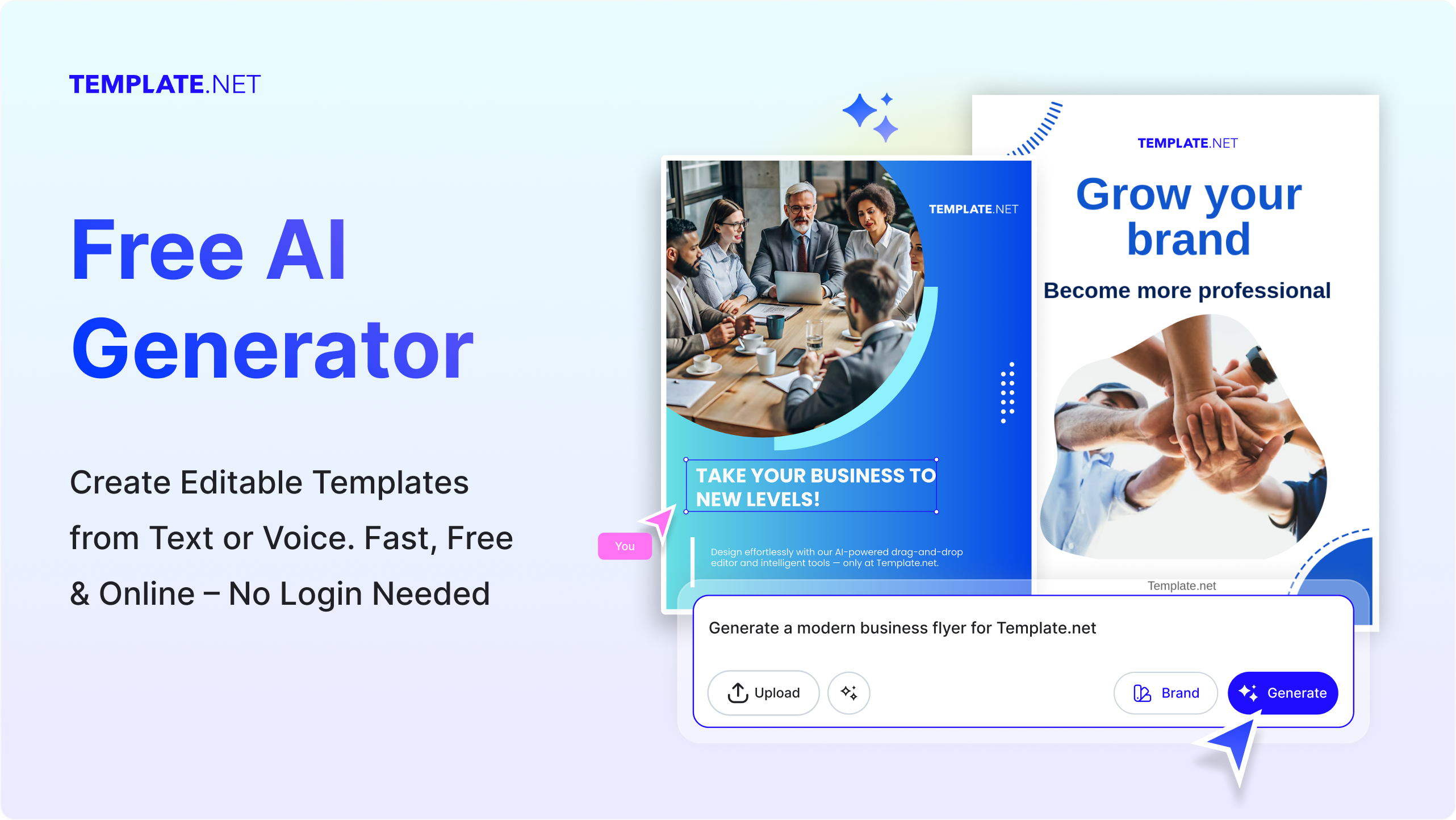 Free AI Generator Tools, Free Editable Template Maker