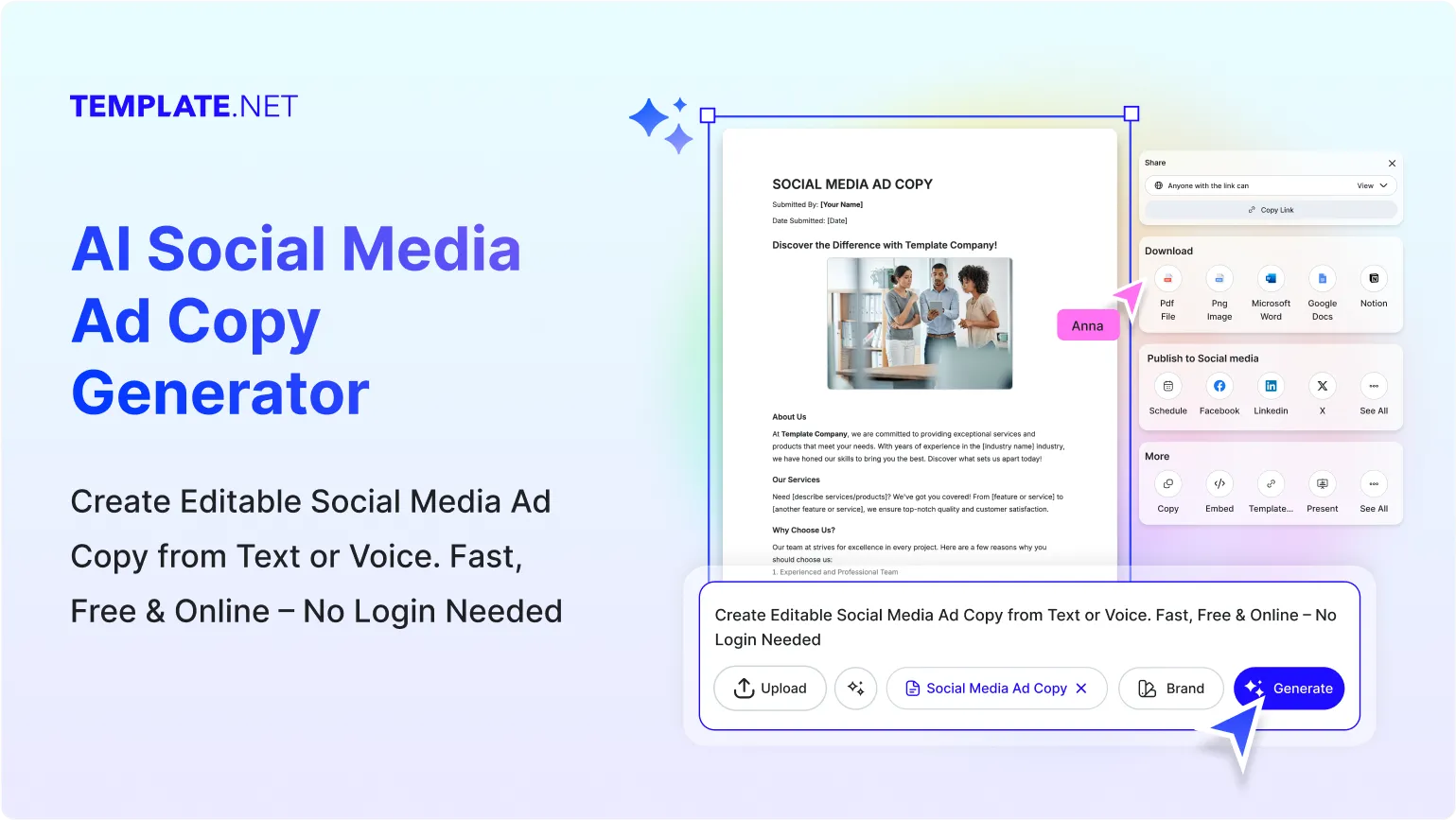 Free AI Social Media Ad Copy Generator, Free Social Media Ad Copy Maker Online