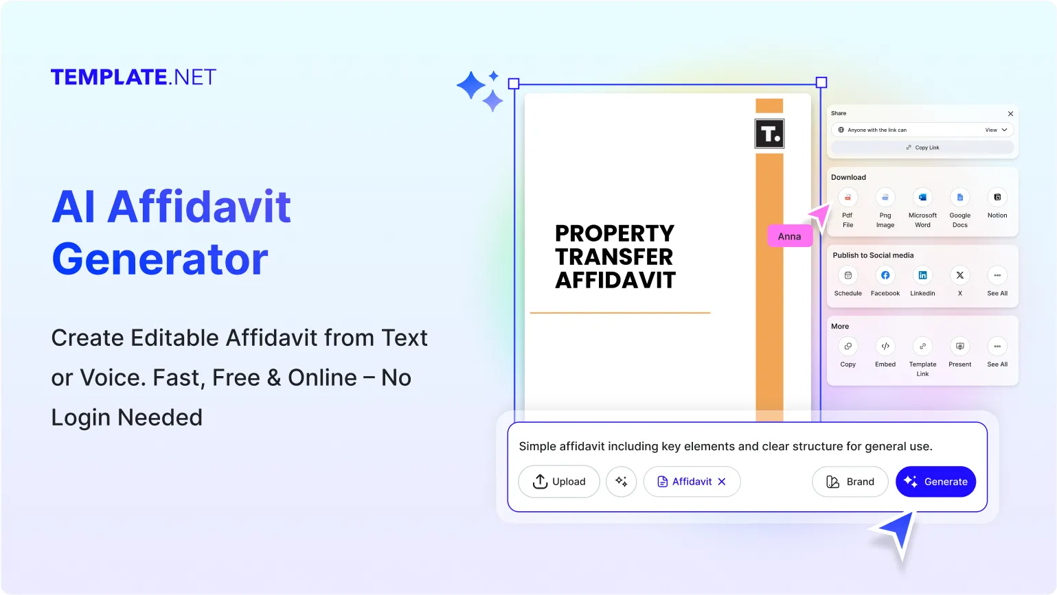 Free AI Affidavit Generator, Free Affidavit Maker Online