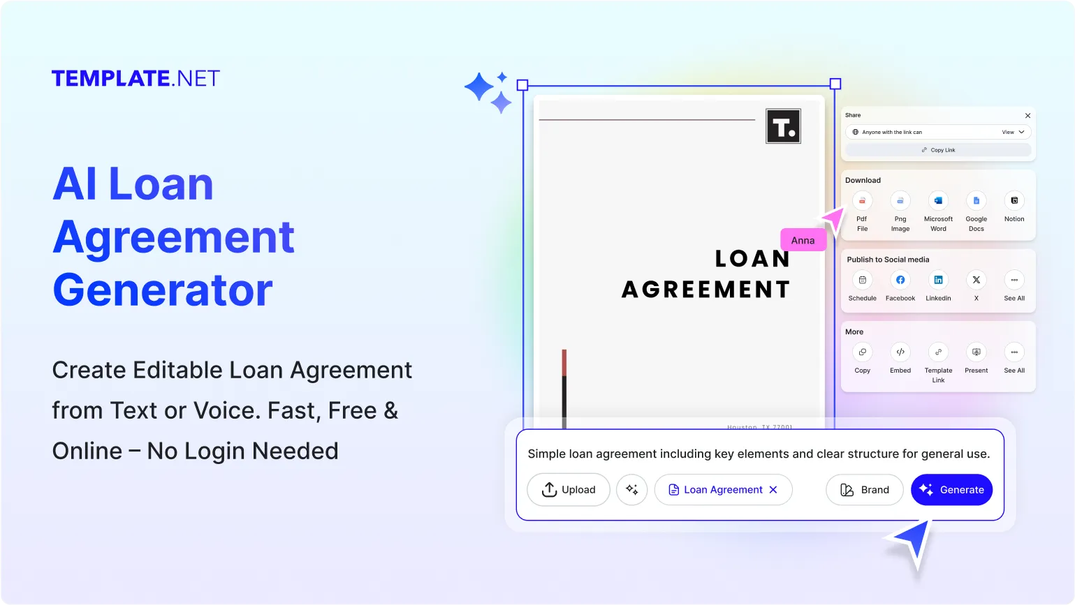 Free AI Loan Agreement Generator, Free Loan Agreement Maker Online