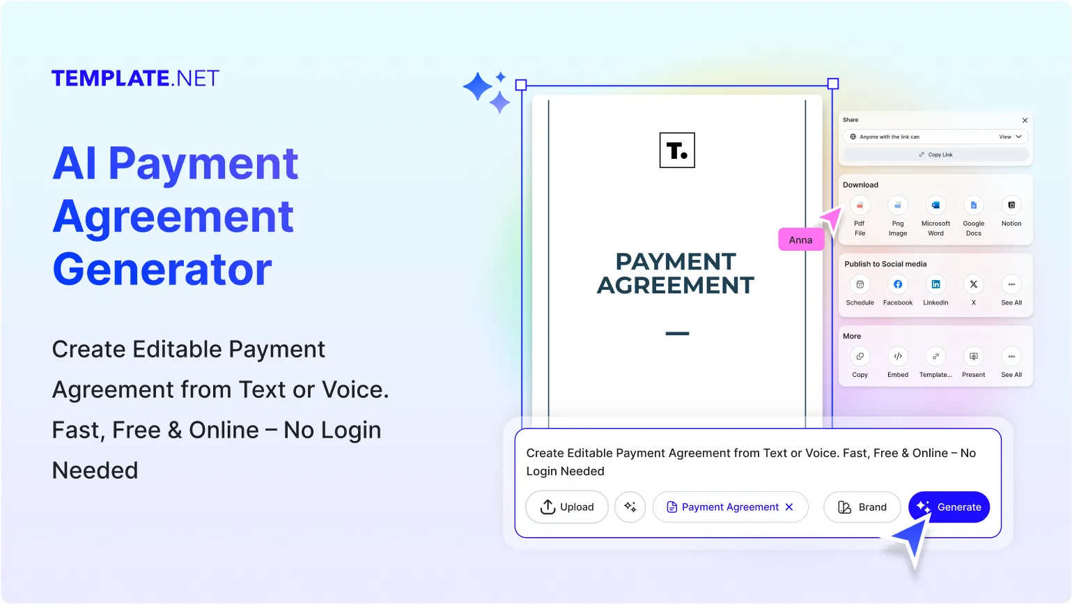 Free AI Payment Agreement Generator, Free Payment Agreement Maker Online