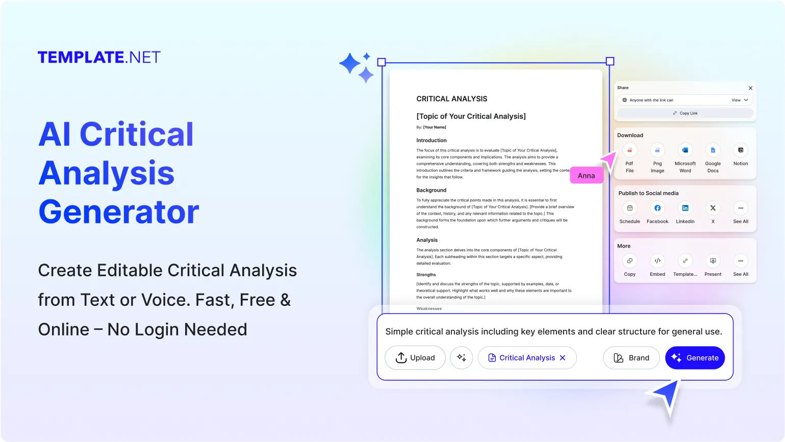 Free AI Critical Analysis Generator, Free Critical Analysis Maker Online
