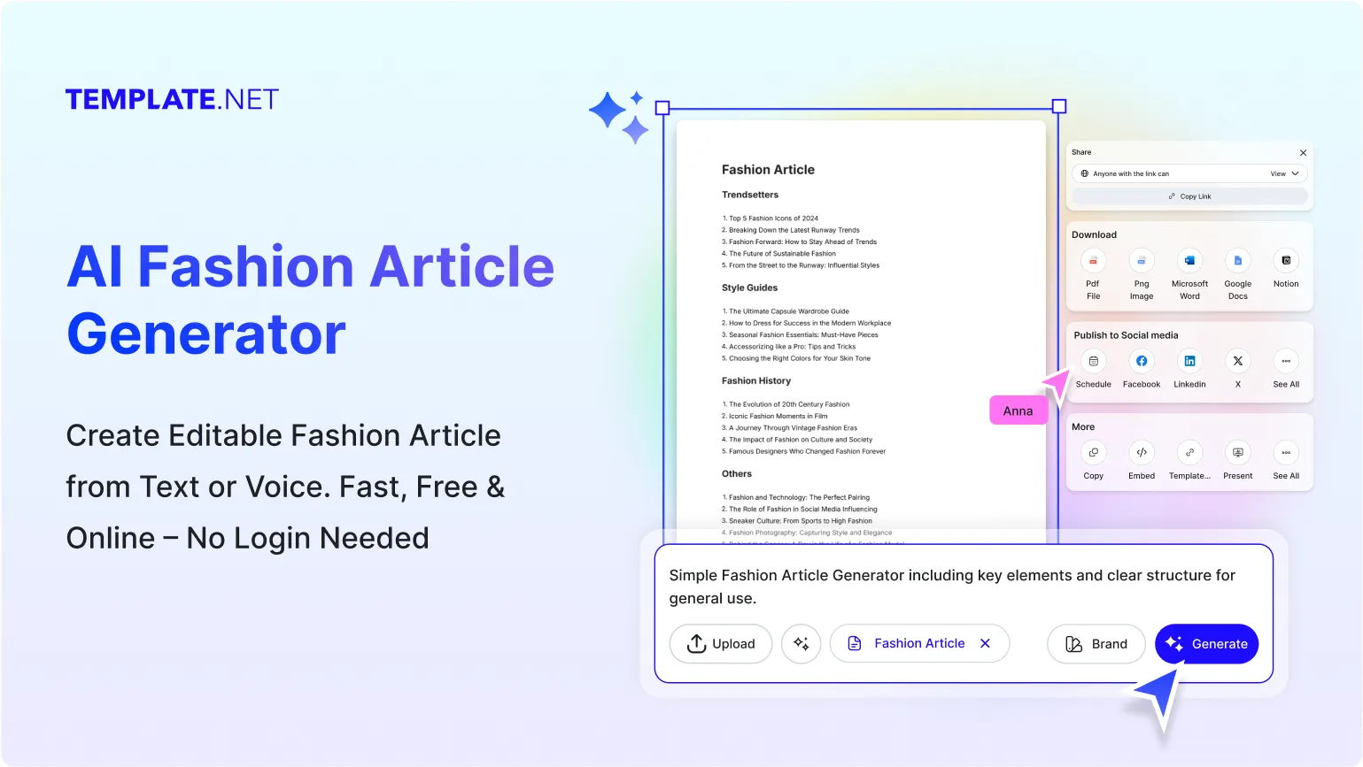 Free AI Fashion Article Generator, Online Fashion Writing Tool