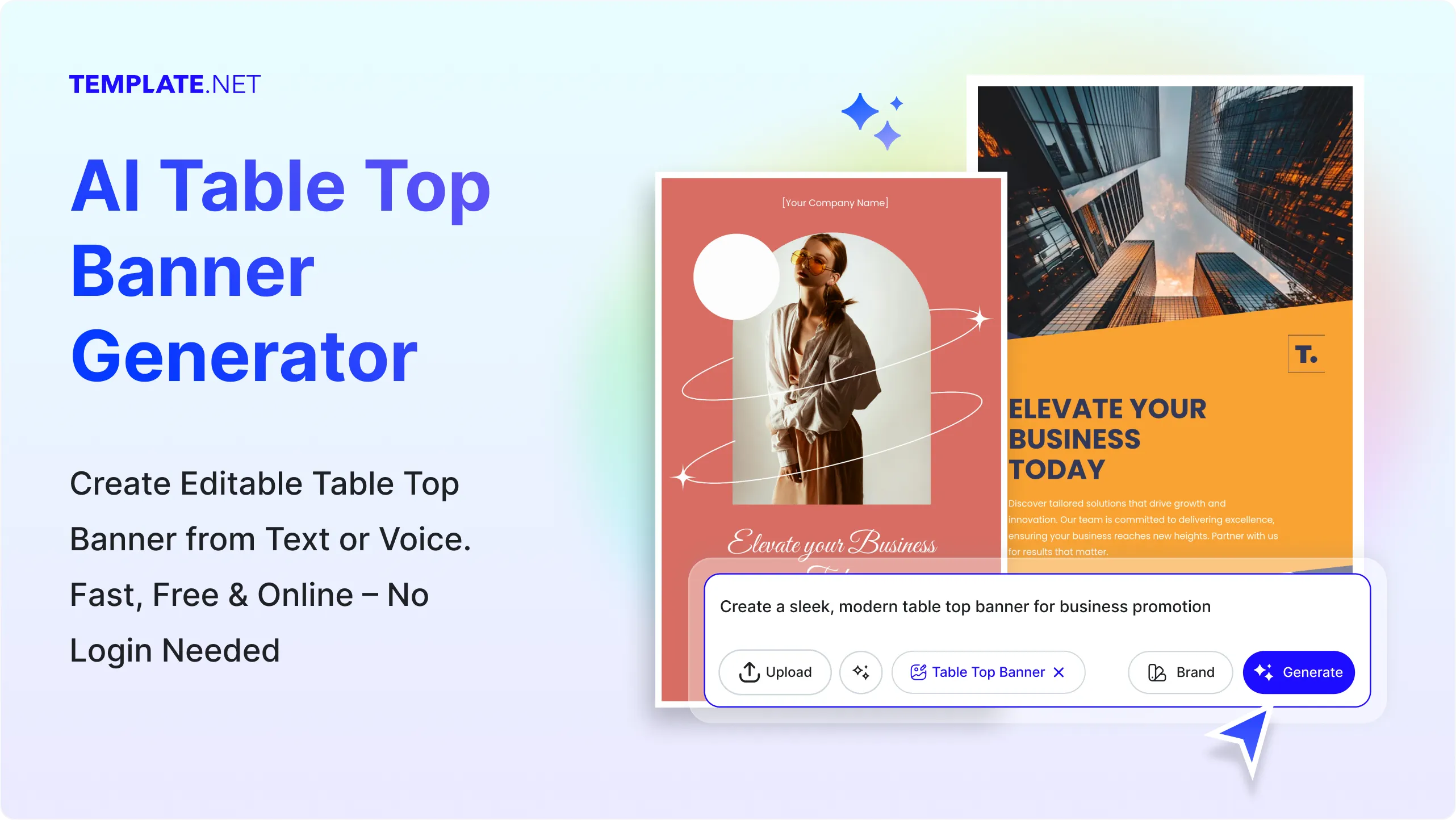 Free AI Table Top Banner Generator, Free Table Top Banner Maker Online