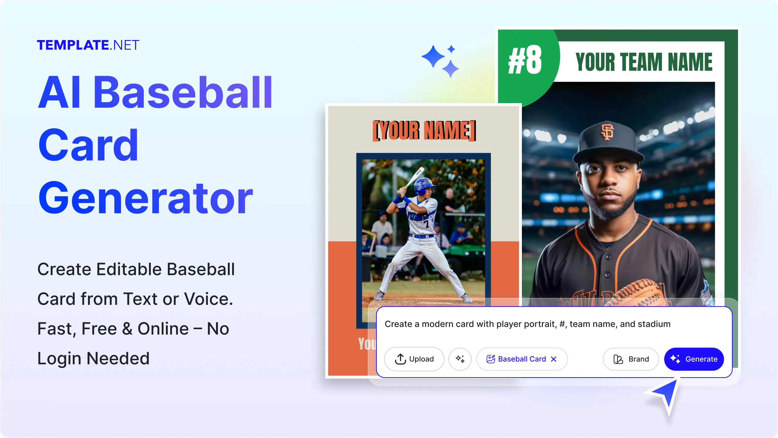 Free AI Baseball Card Generator, Free AI Baseball Card Maker Online