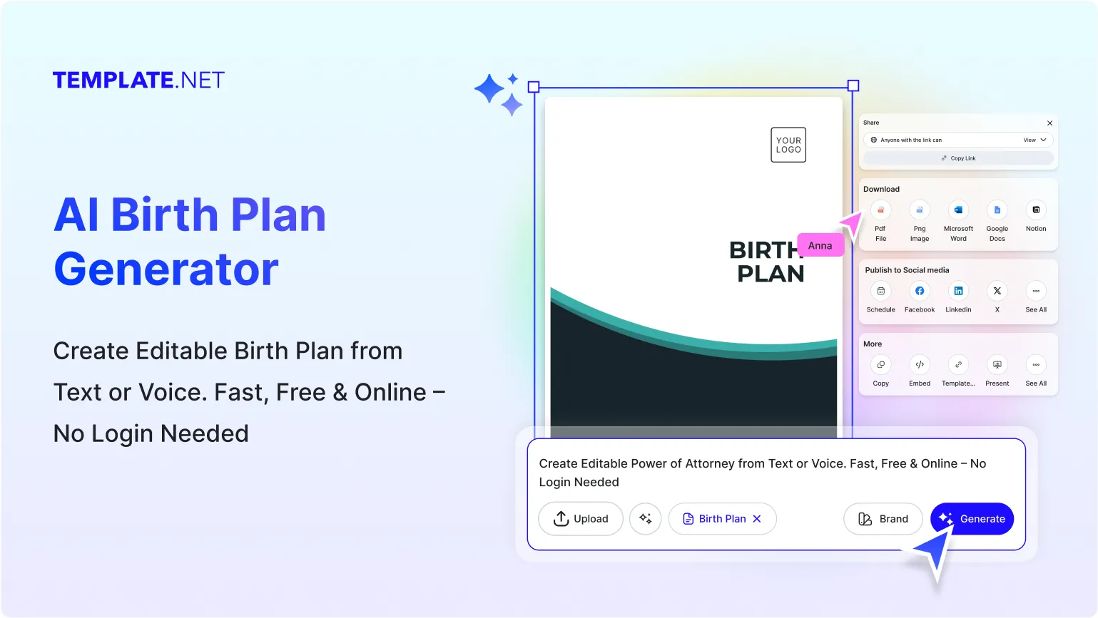 Free AI Birth Plan Generator, Free Birth Plan Maker Online