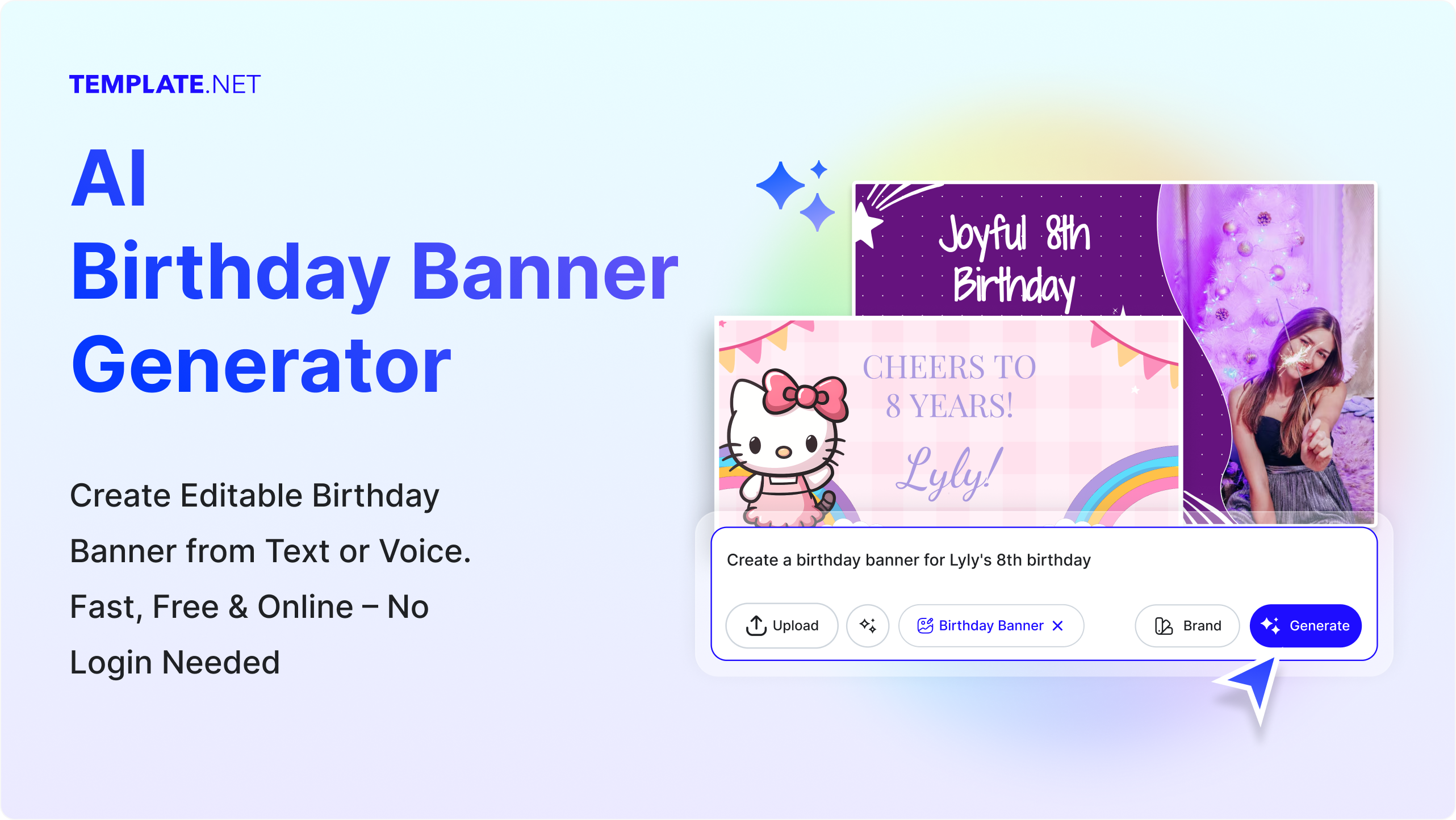 Free AI Birthday Banner Generator, AI Birthday Banner Maker Online