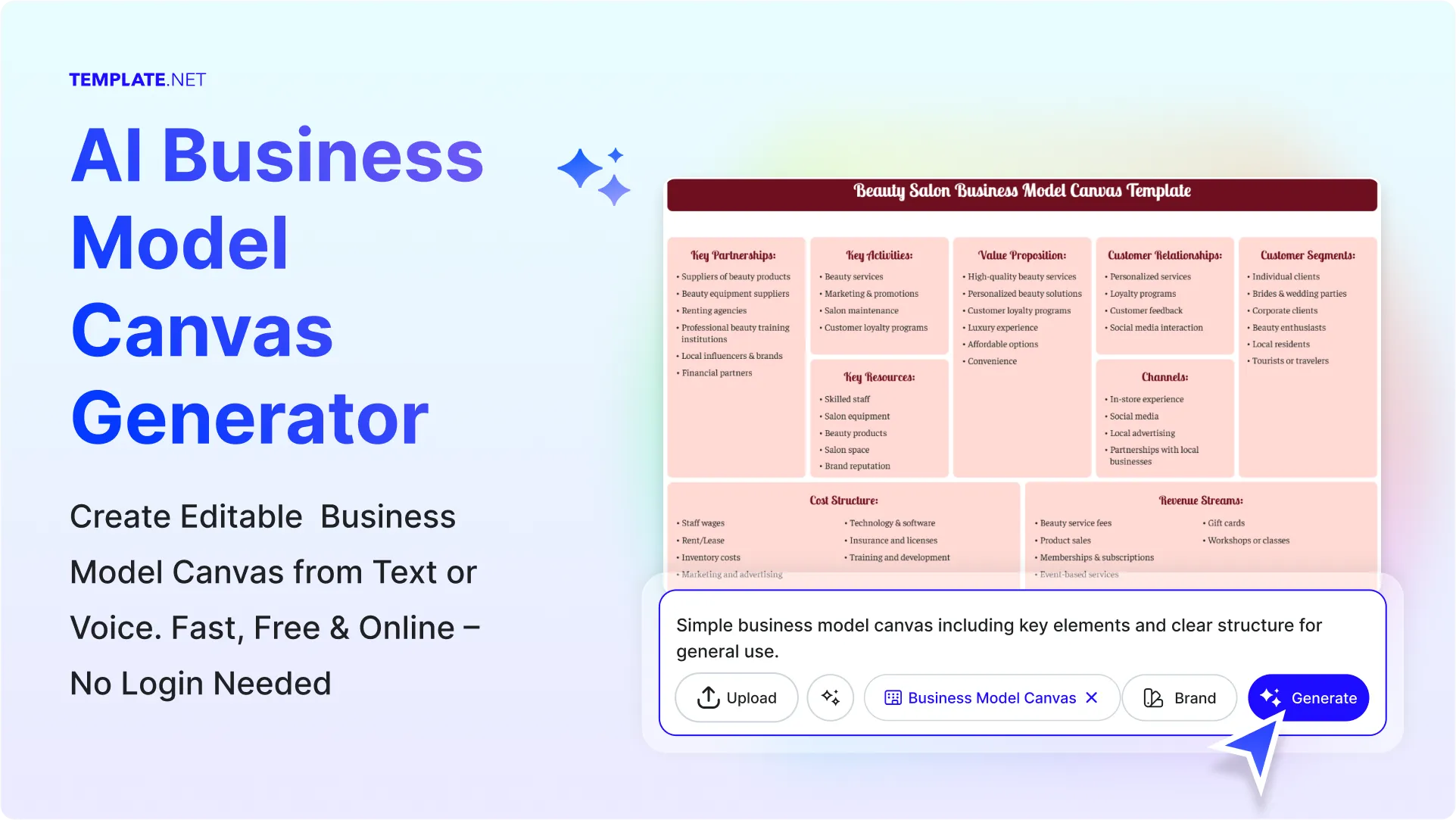 Free AI Business Model Canvas Generator, Free AI Business Model Canvas Maker Online
