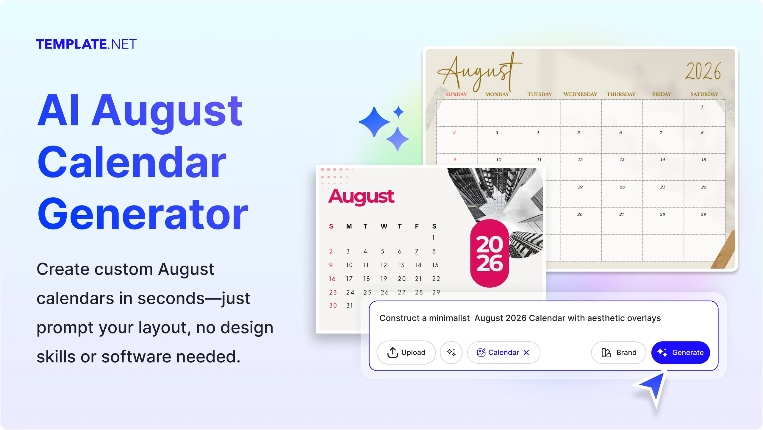 Free AI August Calendar Generator, August Calendar Maker Online