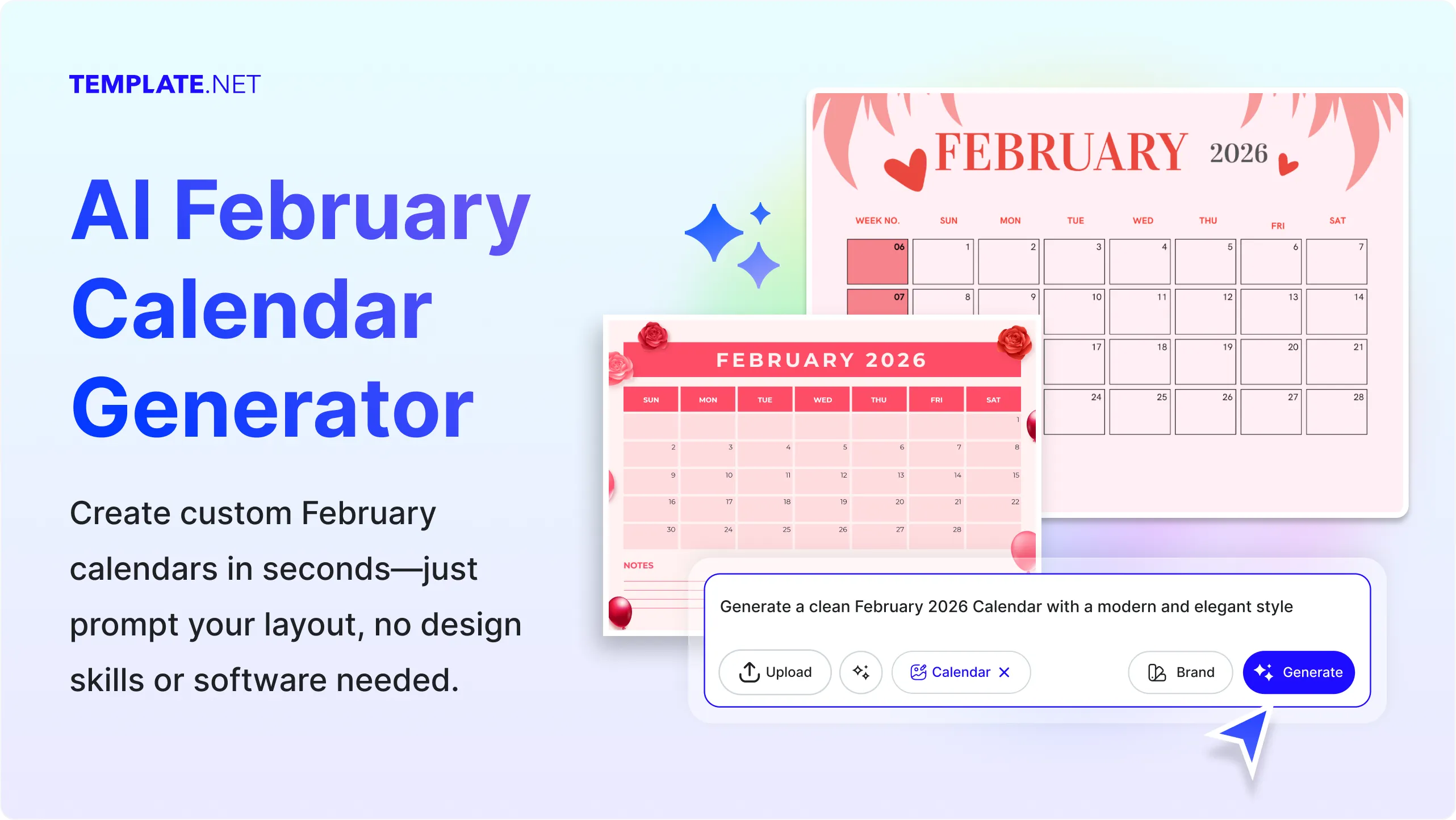 Free AI February Calendar Generator, Free AI February Calendar Maker 2025
