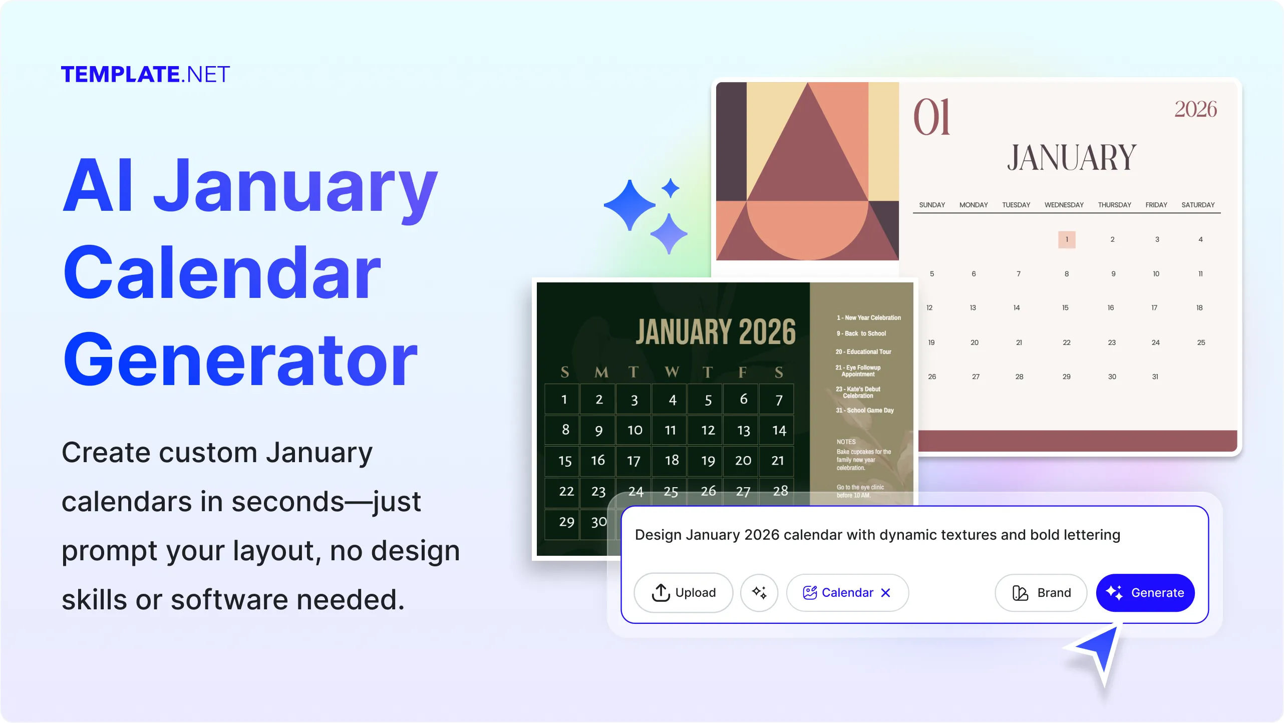 Free AI January Calendar Generator, Free AI January Calendar Maker 2025