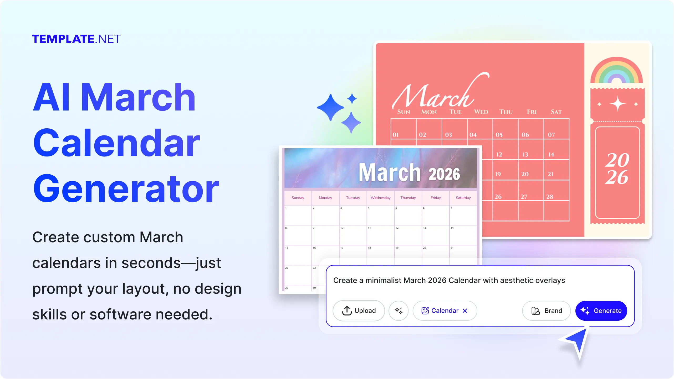 Free AI March Calendar Generator, Free AI March Calendar Maker Online