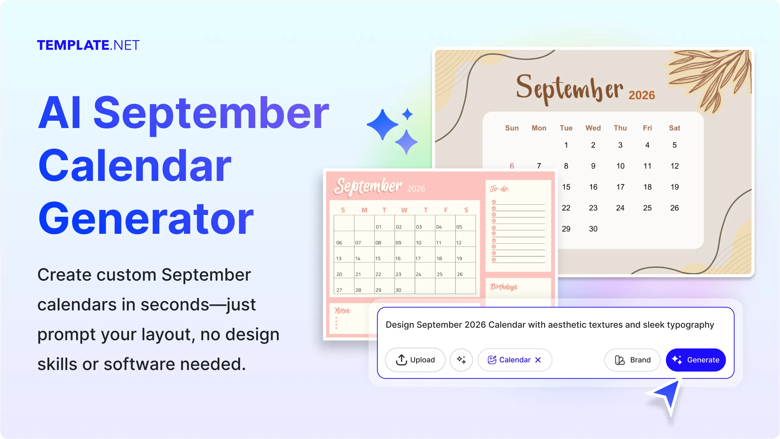 Free AI September Calendar Generator, Free AI September Calendar Maker Online