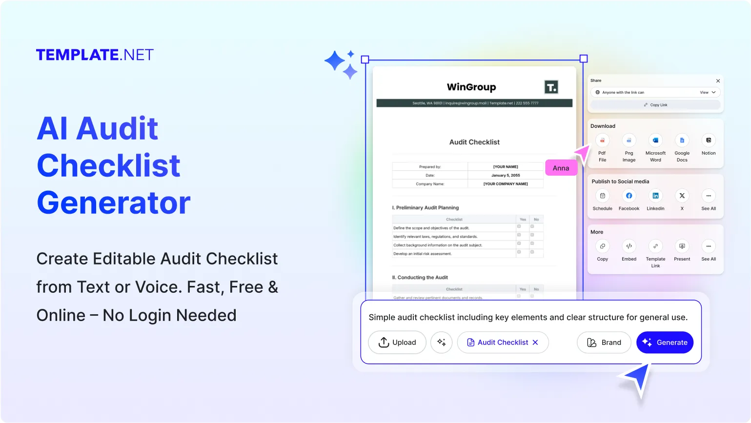 Free AI Audit Checklist Generator, Free Audit Checklist Maker Online