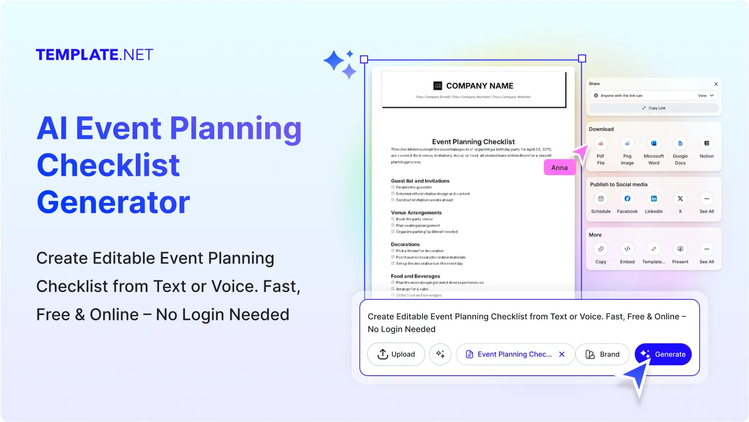 Free AI Event Planning Checklist Generator, Free Event Task Maker Online