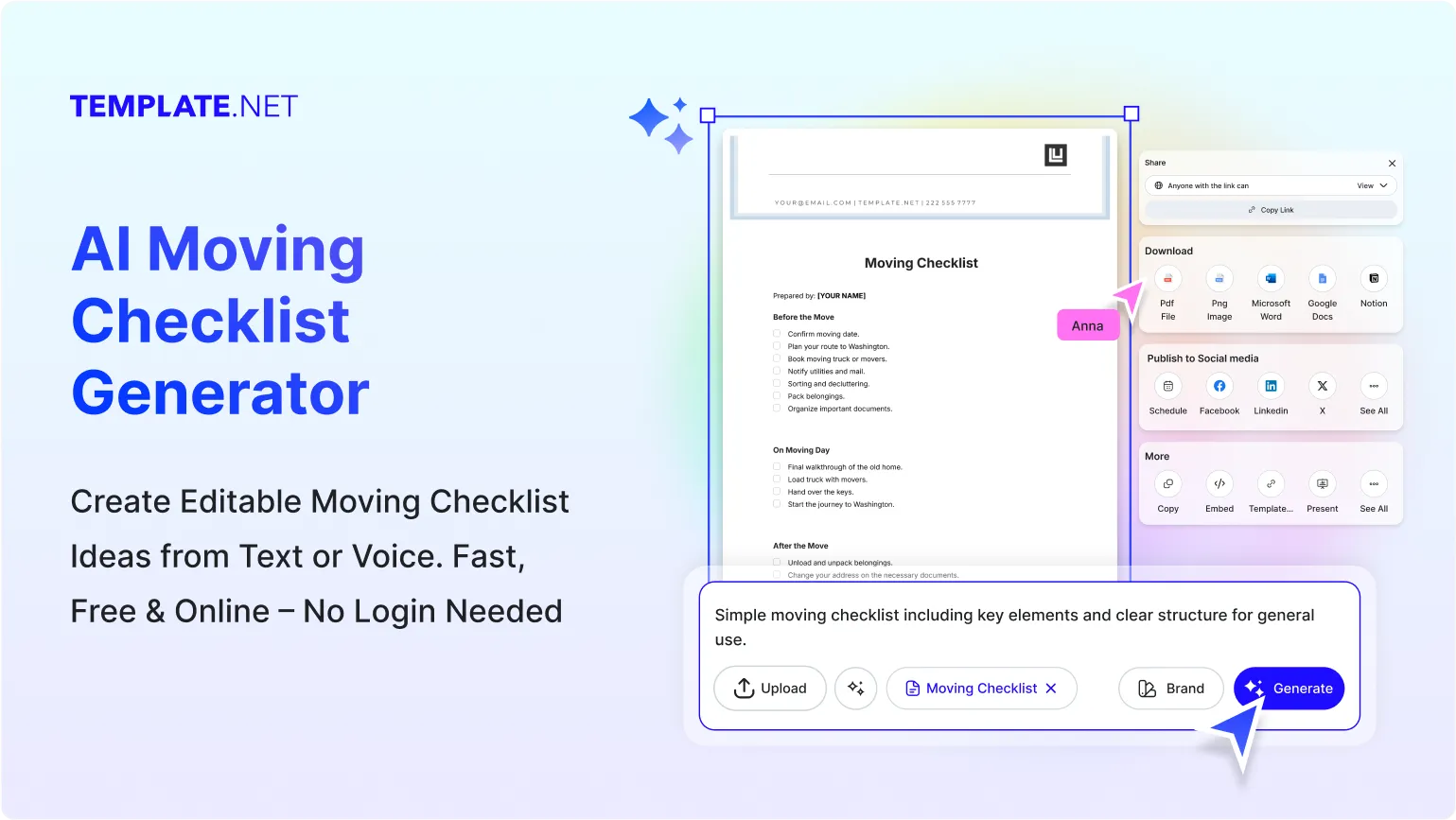 Free AI Moving Checklist Generator, Free Moving Checklist Maker Online