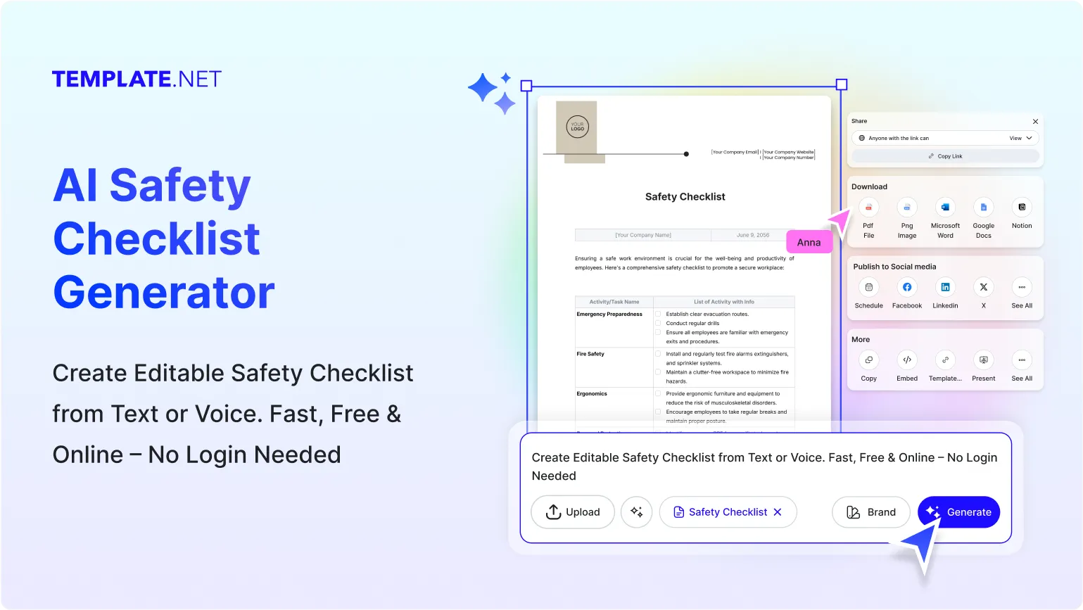 Free AI Safety Checklist Generator, Free Safety Checklist Maker Online