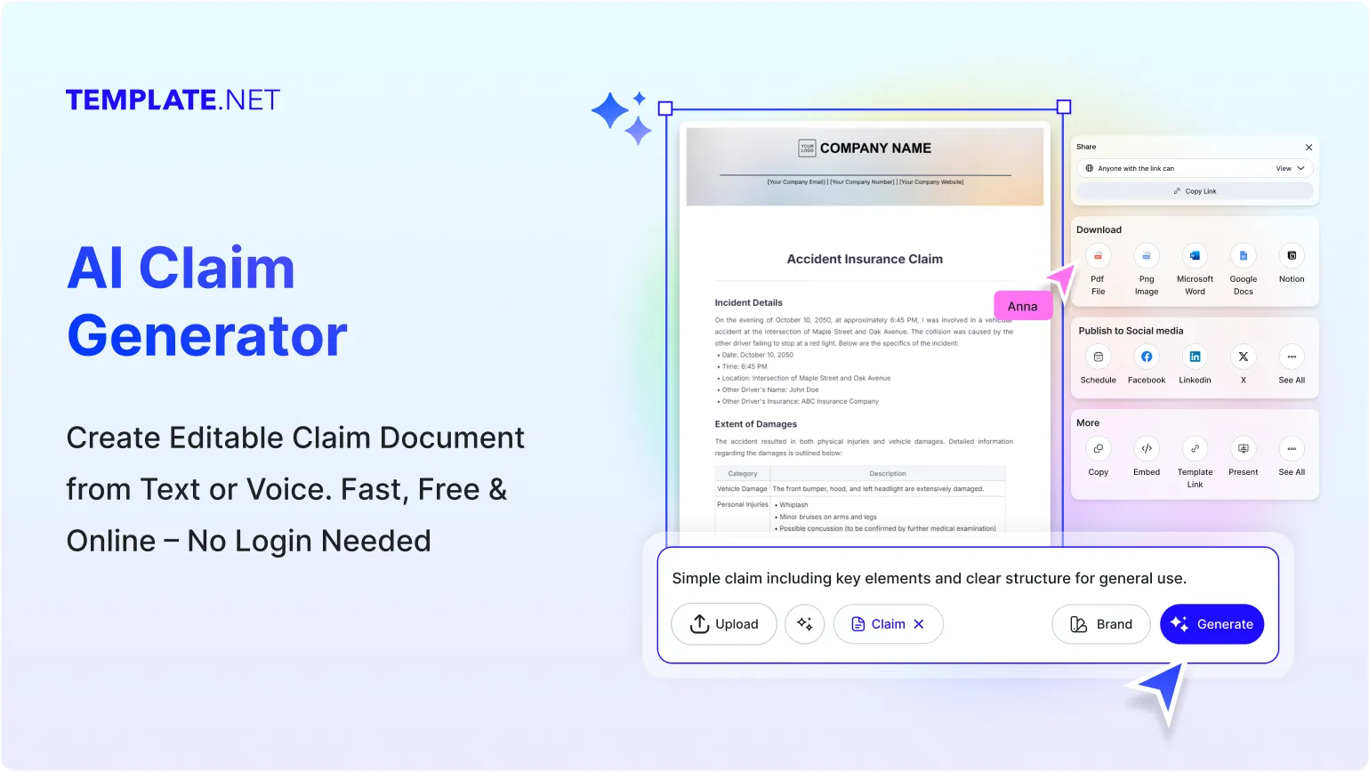 Free AI Claim Generator, Free Claim Maker Online	