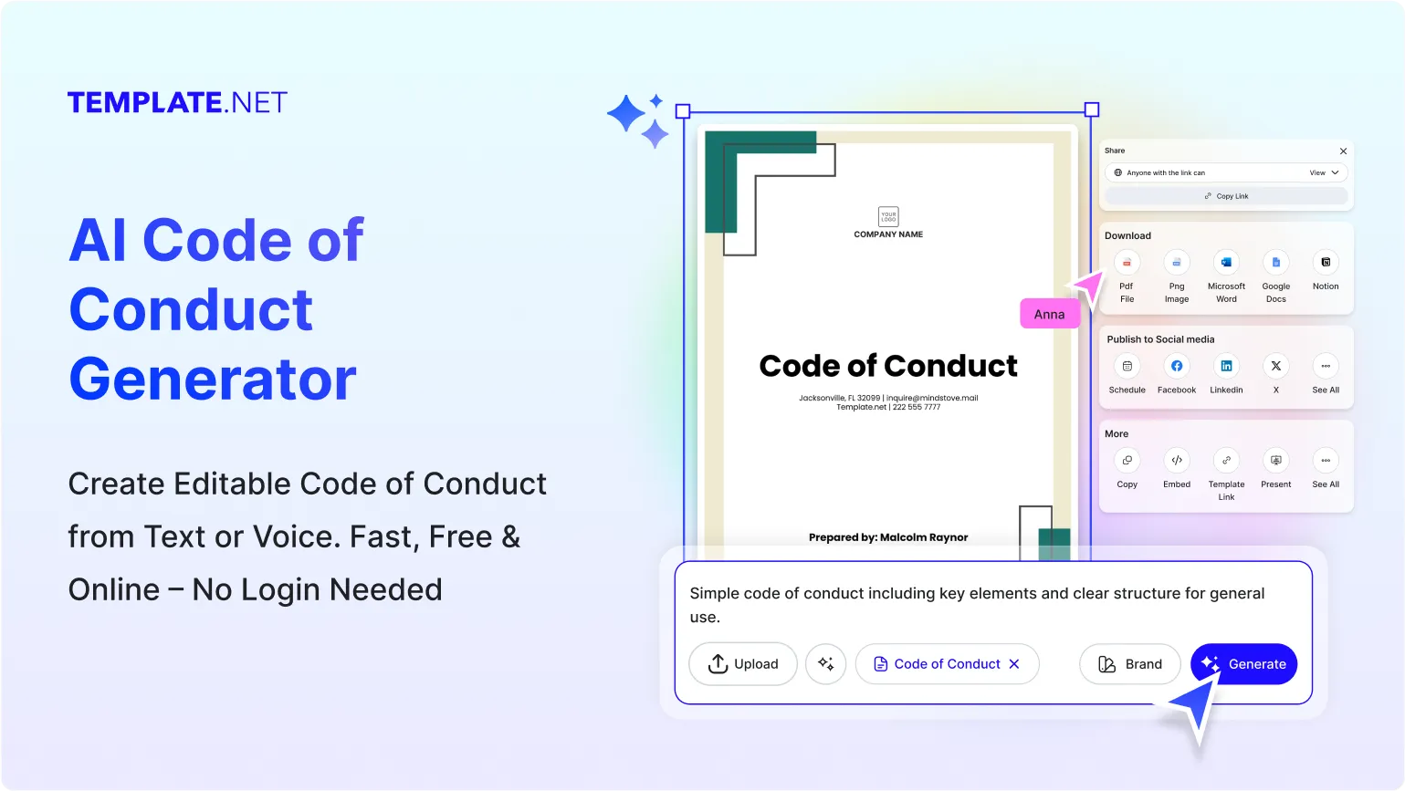 Free AI Code of Conduct Generator, Free Code of Conduct Maker Online