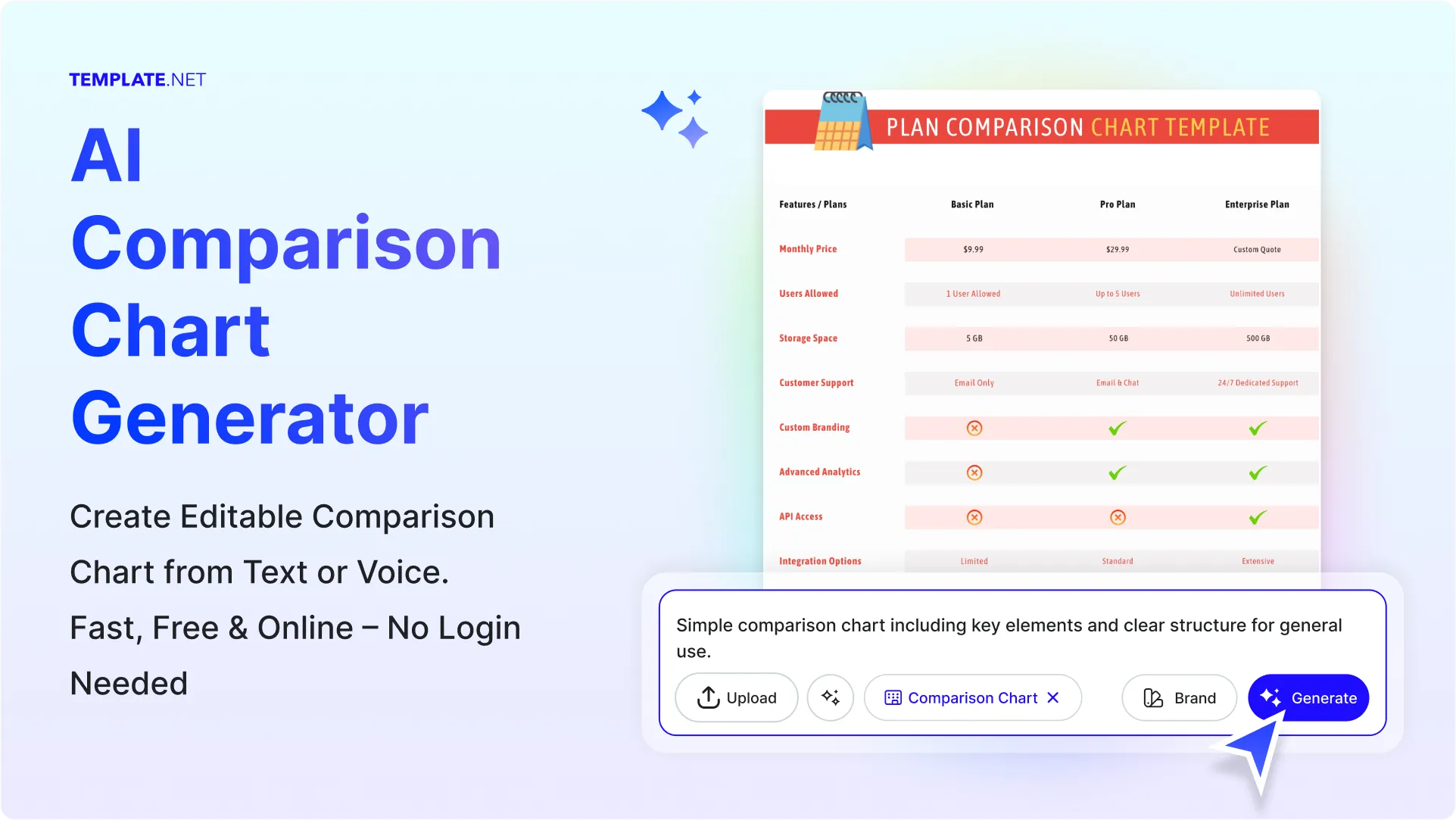 Free AI Comparison Chart Generator, Free AI Comparison Chart Maker Online