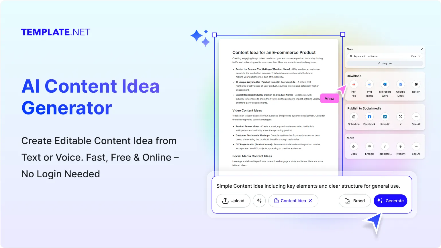 Free AI Content Idea Generator, Free Content Idea Maker Online