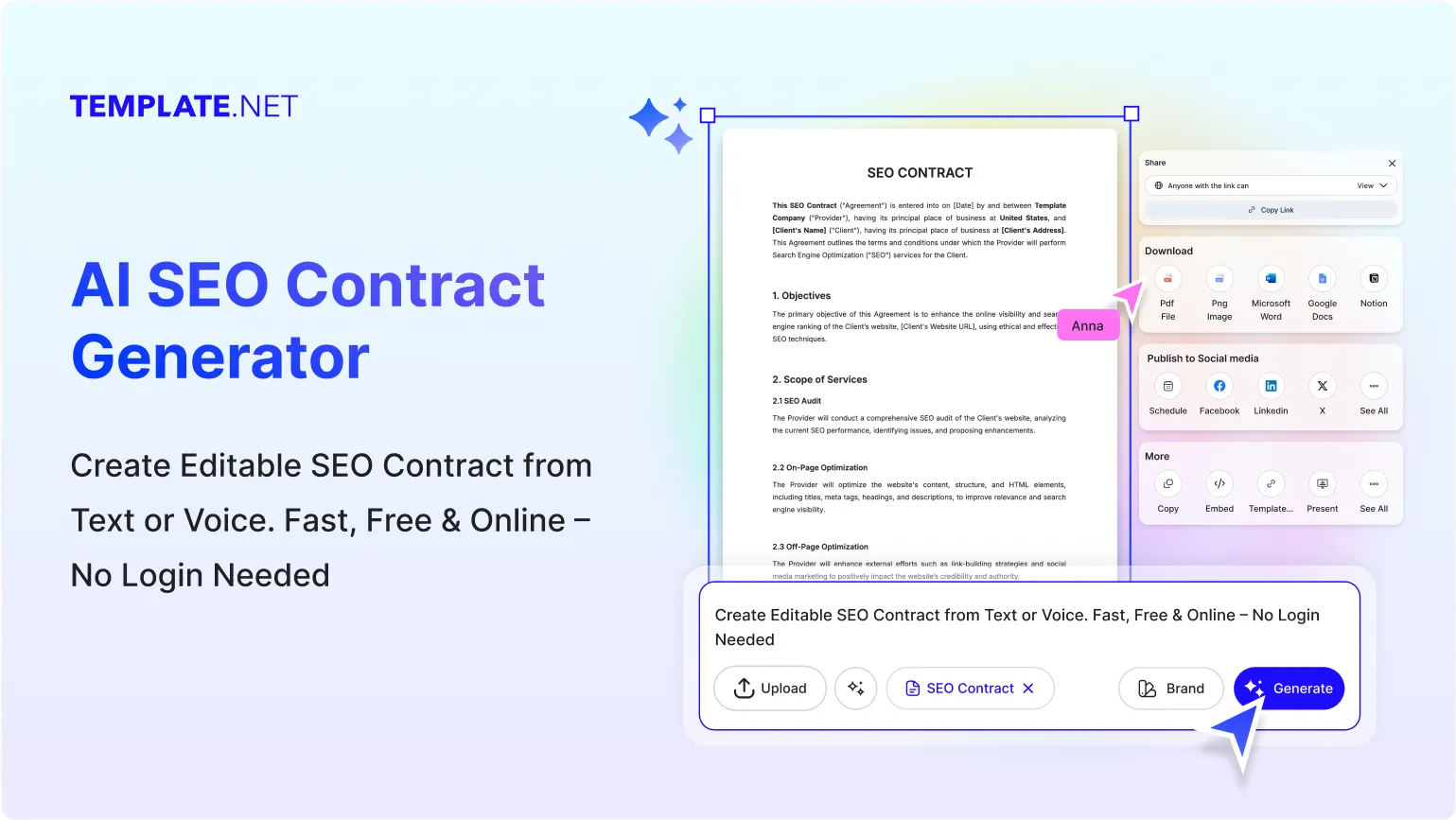 Free AI SEO Contract Generator, Free SEO Contract Maker Online