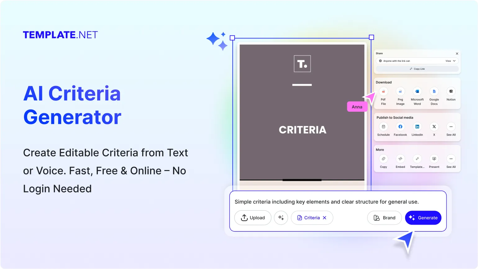Free AI Criteria Generator, Free Criteria Maker Online