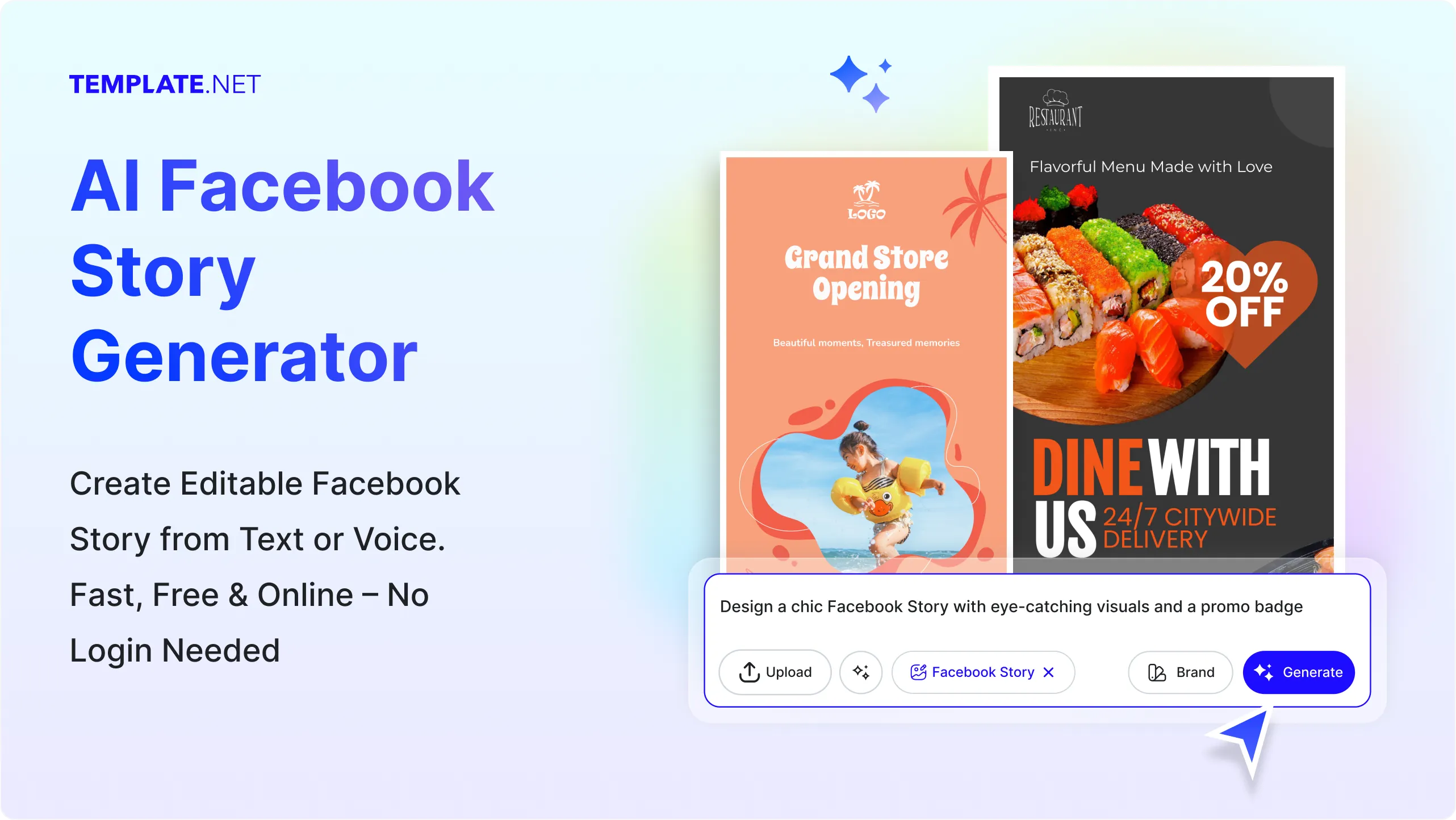 Free AI Facebook Story Generator, Free Facebook Story Maker Online