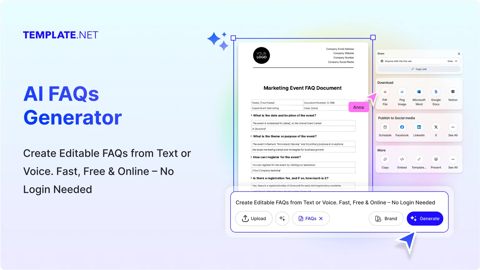 Free AI FAQs Generator, Free FAQs Maker Online