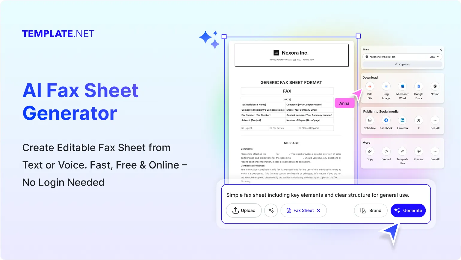 Free AI Fax Sheet Generator, Free Fax Cover Sheet Maker Online
