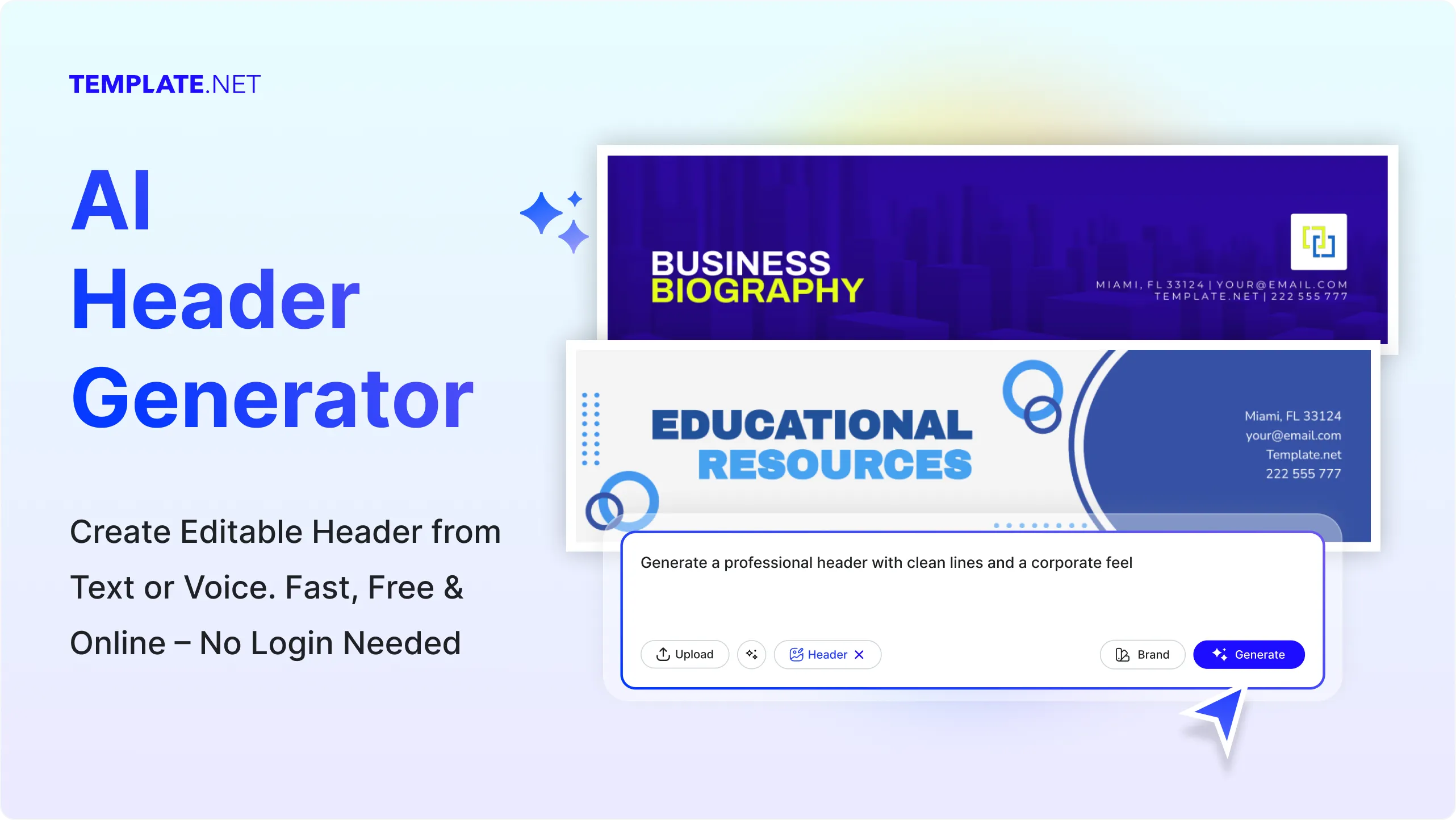Free AI Header Generator, Free Header Maker Online