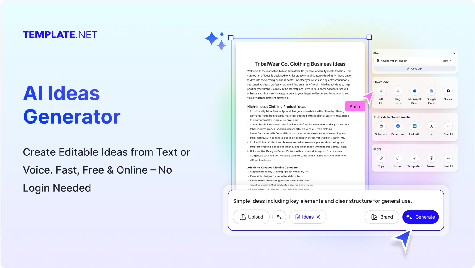 Free AI Ideas Generator, Smart Business Idea Maker Tool